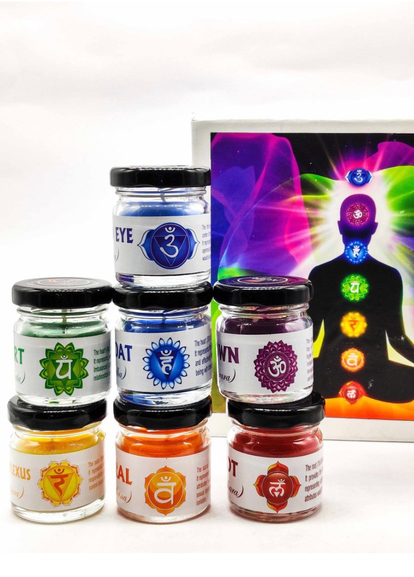 Chakra Candle in Small Jar Glass