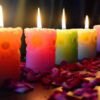 Flower Pillar Candle Set of 5